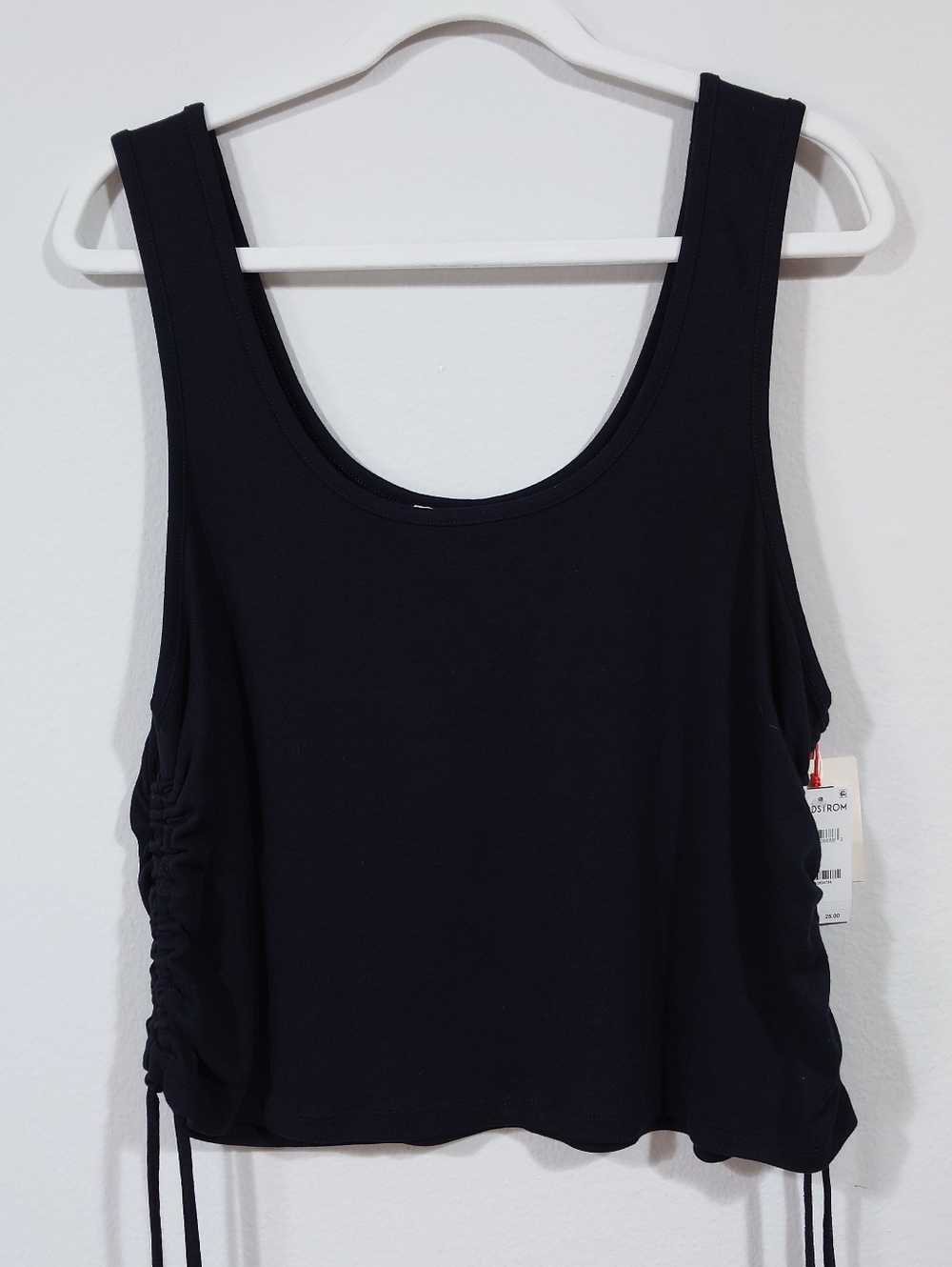 Black Ruched Side Tank Top NWTAdjustable Side Drawstring Sleeveless Top 3X
